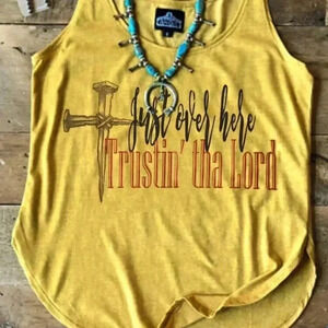 🆕Yellow Trustin' The Lord Tank L🆕